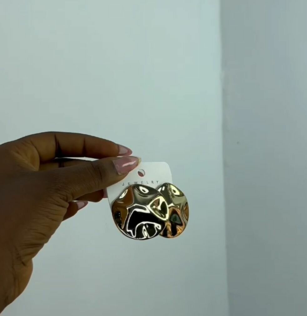 Boucles d'oreilles en métal doré