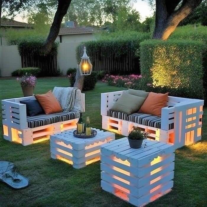 Salon de jardin en palettes