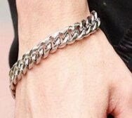 Silver Alloy Tone Hand Chain Bracelet For Men & Boy