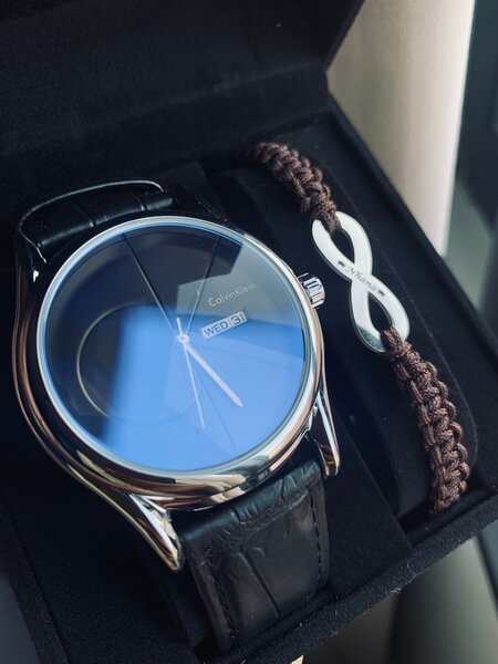 Gift set of watch and Customised infinity bracelet