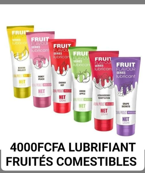Lubrifiant a eau fruité comestible