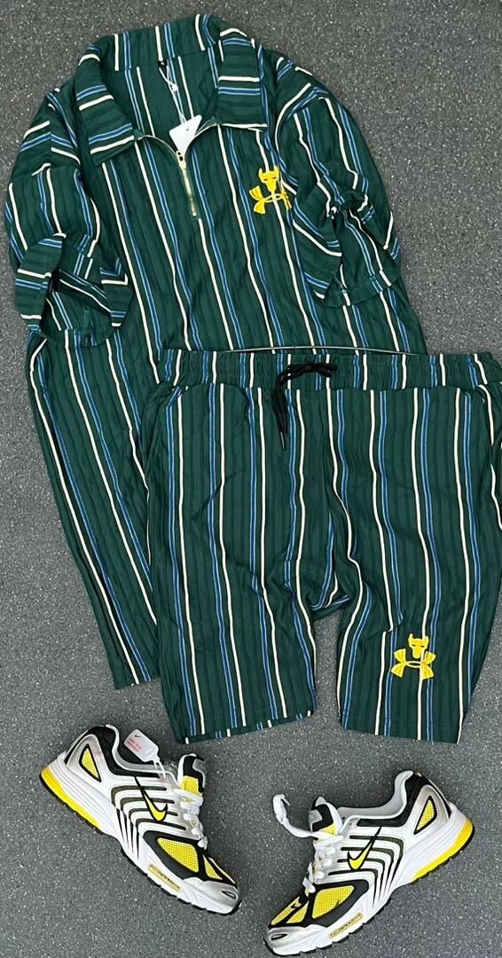 Pyjama rayé en coton homme