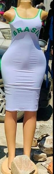 Beautiful and stylish women's dress with open shoulders blue