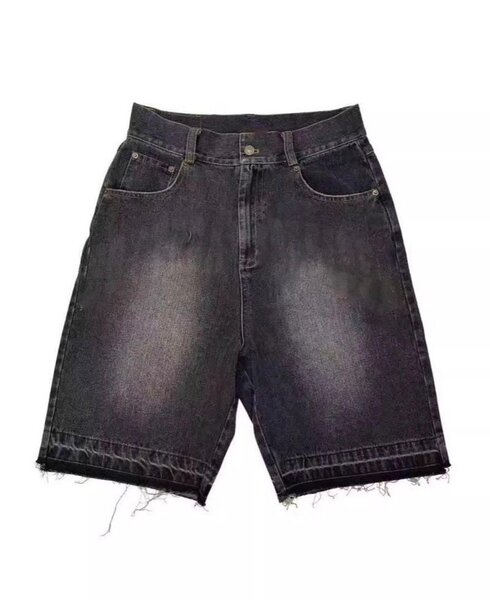 Shorts en jean noir décontracté