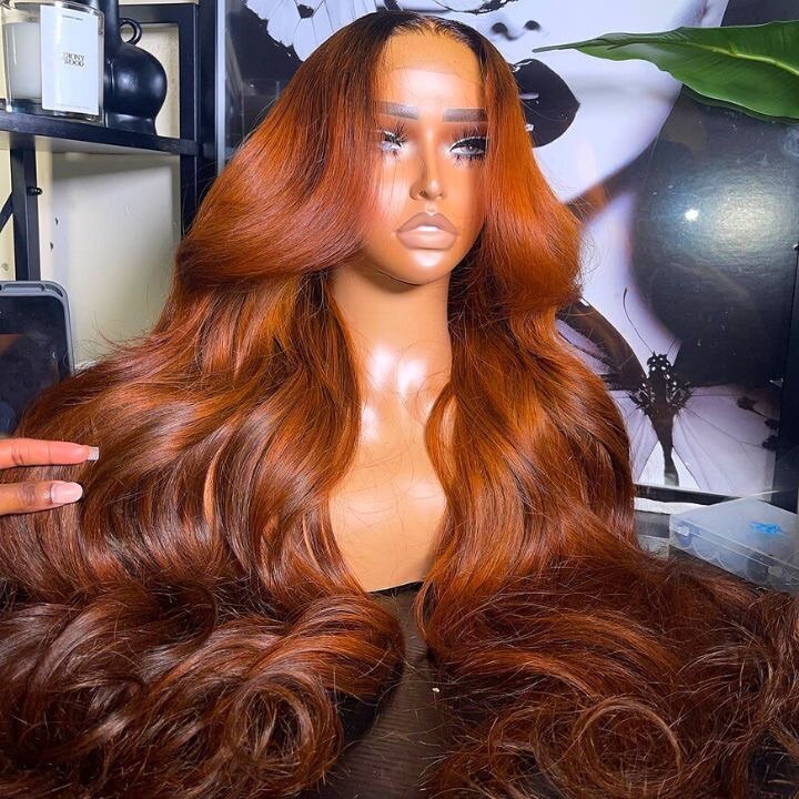 Ginger color lace frontal wig