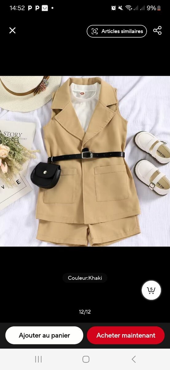 Ensemble 4 pièces pour filles