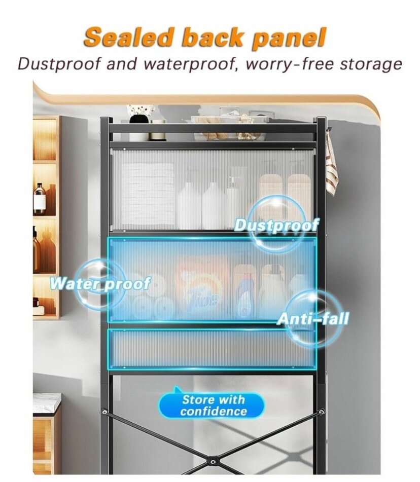 3-LAYER STAINLESS STEEL FRAME FLIP-UP DOOR LAUNDRY ROOM