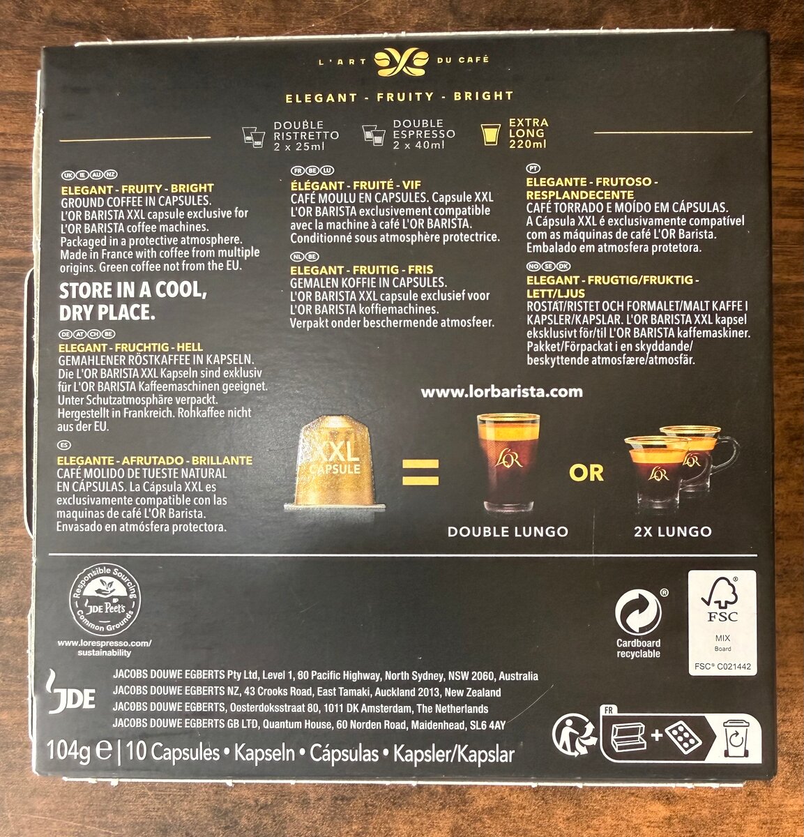 XXL Capsules L'OR Barista