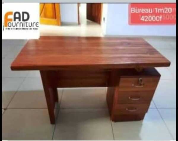 Bureau 1m20 bois brun