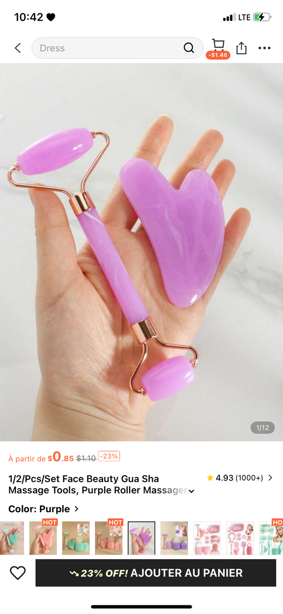 Rouleau et Gua Sha Visage