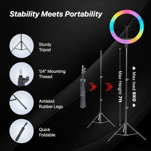 Lampe Anneau LED RGB Trépied