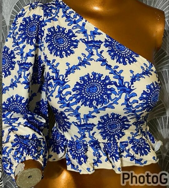 Blouse asymétrique imprimée