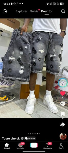 Shorts en jean délavé tendance