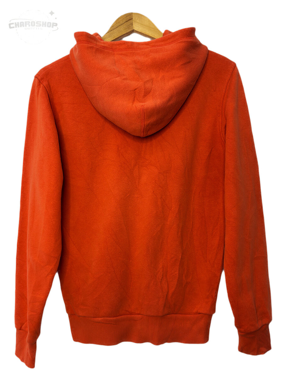 Hoodie zippé orange unisexe