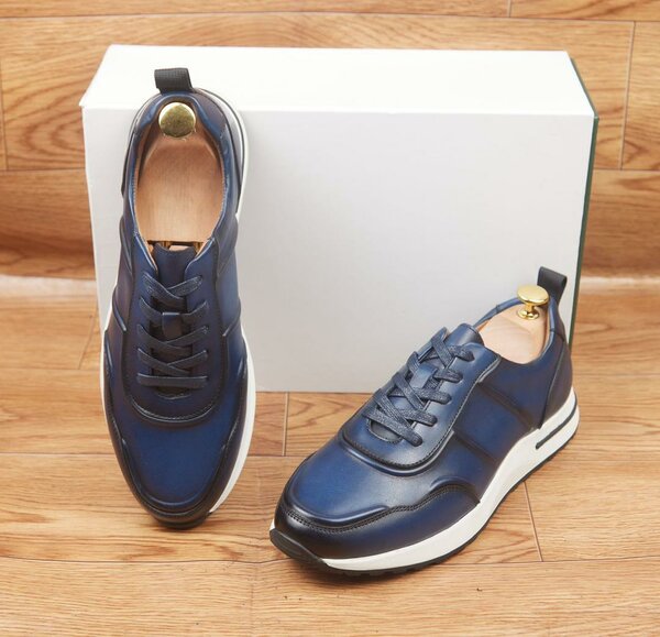 Baskets en cuir tendance homme