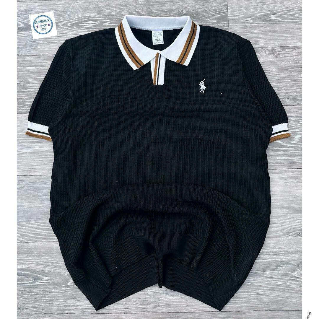Polo homme rayé décontracté