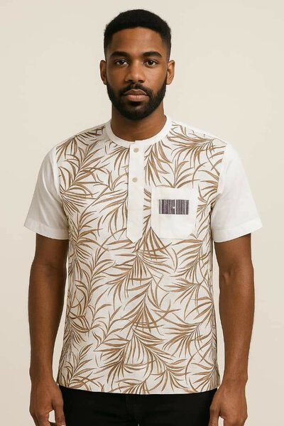 Chemise à motifs ethniques homme