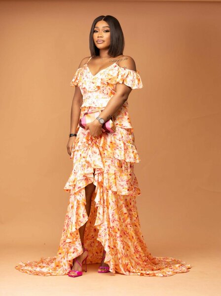 Robe florale été à volants