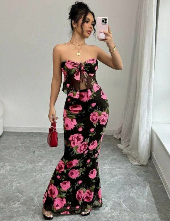 Robe Longue Fleurie Élégante