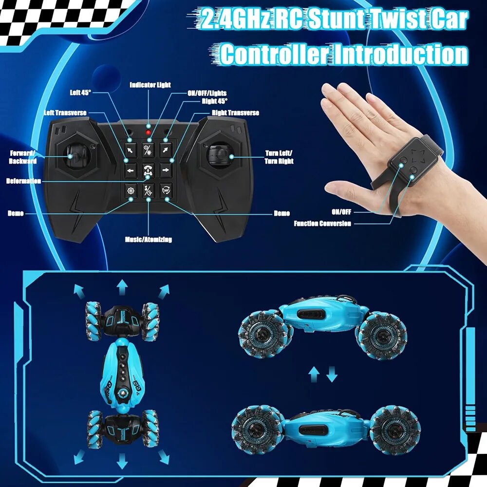 Voiture Cascade Réversible Télécommandée