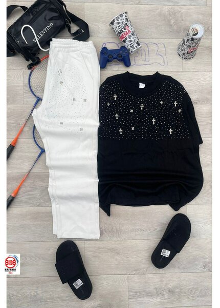 Ensemble Décontracté Blanc & Noir