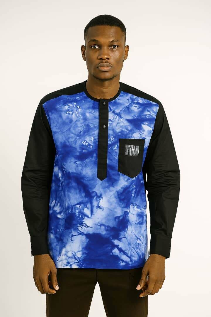 Chemise homme en wax élégante