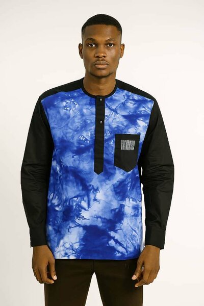 Chemise homme en wax élégante