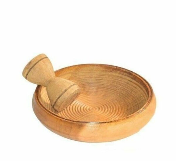 Mortier en Bois avec Pilon