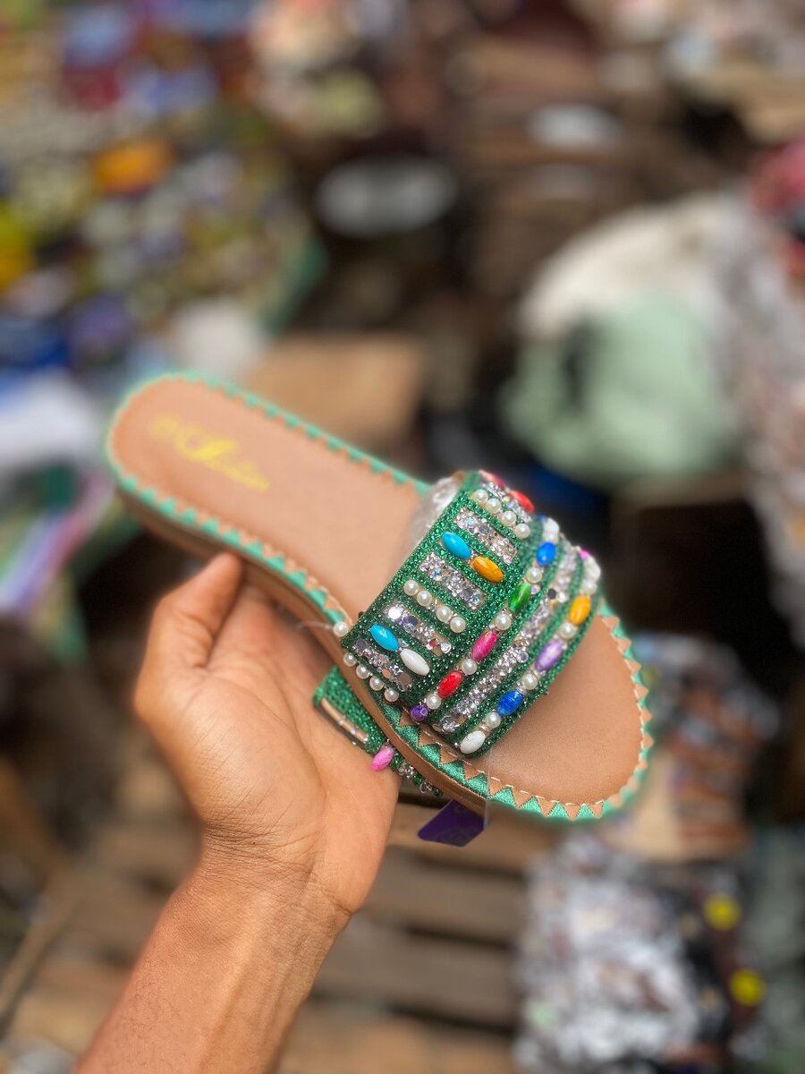 Sandales strass multicolores