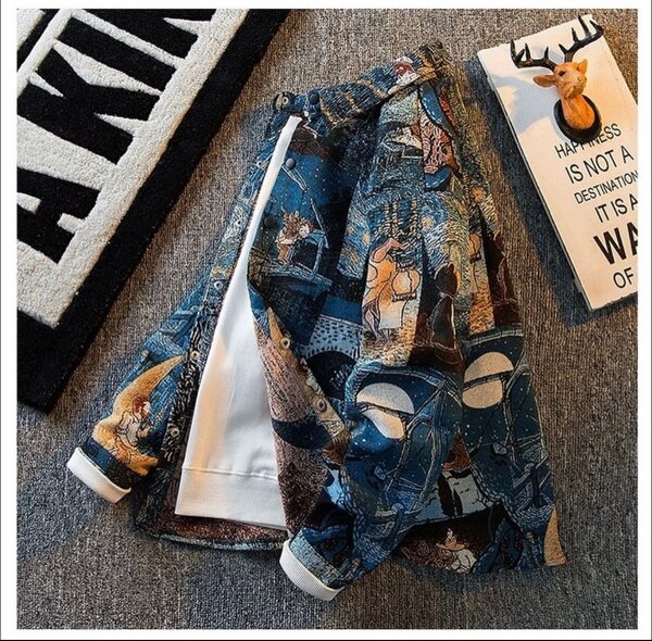 Принтовая рубашка Ван гог ночь