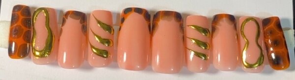 Faux ongles design tortue