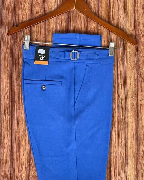Pantalon bleu élégant homme