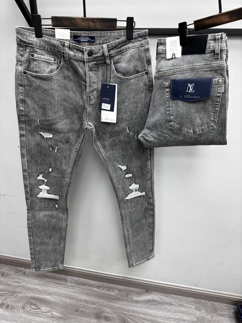 Jeans décontractés gris homme