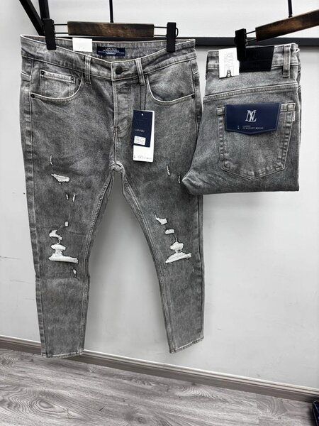 Jeans décontractés gris homme