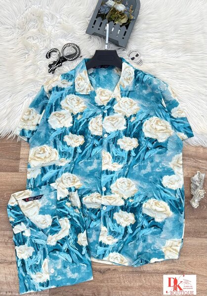 Chemise Florale d'Été Mixte