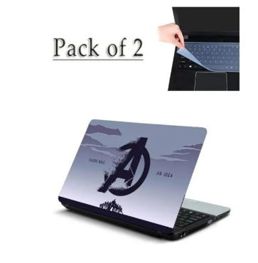 Pack Of 2 Avenger Laptop Back Skin-Laptop Skin Vinyl Sticker Decal, 13 13.3 14.6 15 15.4 15.6 inch Laptop Skin Sticker Cover For All Laptops