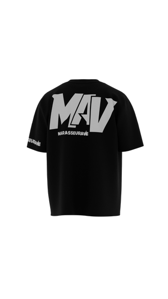 T-shirt noir imprimé tendance