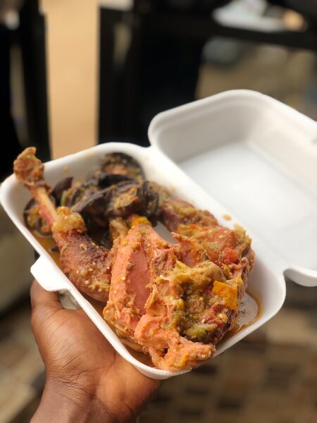 Foutou sauce gouagouassou