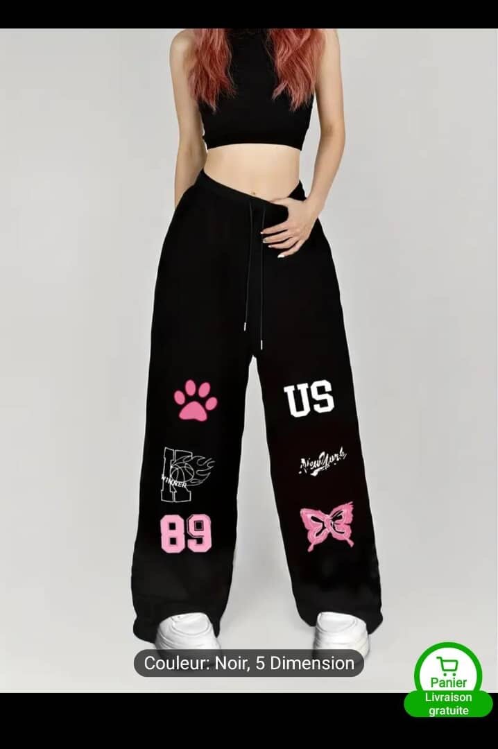 Pantalons larges imprimés