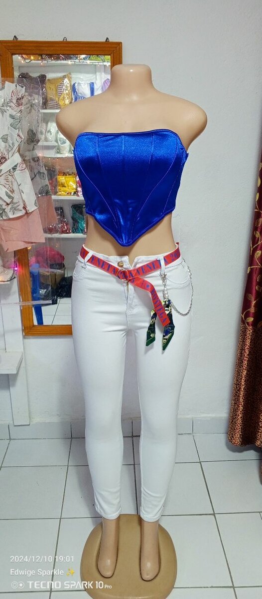 Pantalon jeans blanc