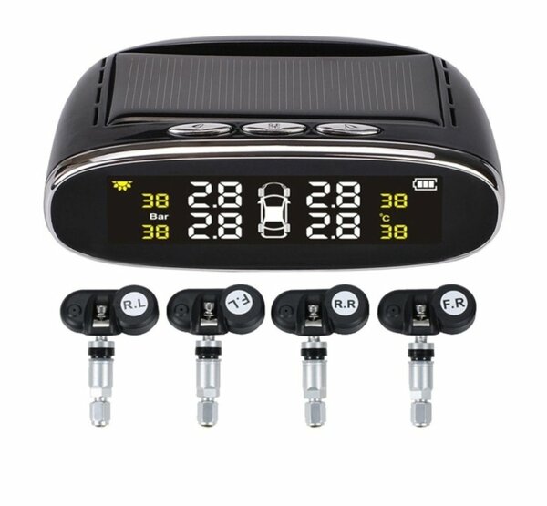 CAR TPMS TIRE PRESSURE  SOLAR ENERGY MONITORING SYSTEM