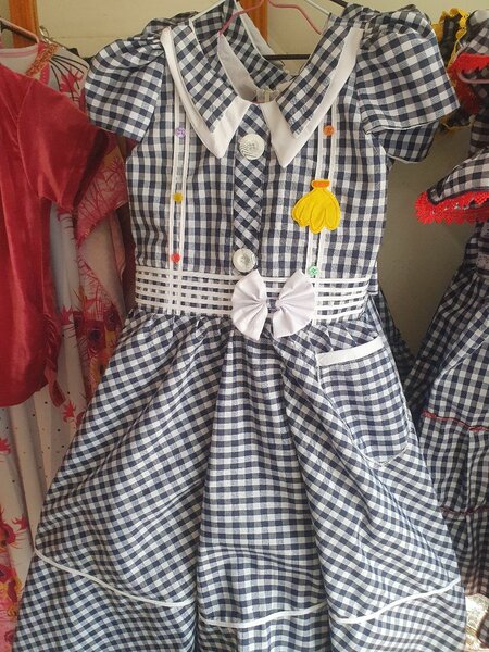 Robe à carreaux pour fille