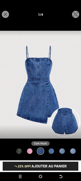 Robe en jean évasée chic