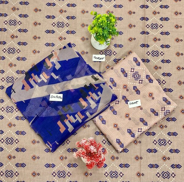 LAWN UNSTITCHED 3PC