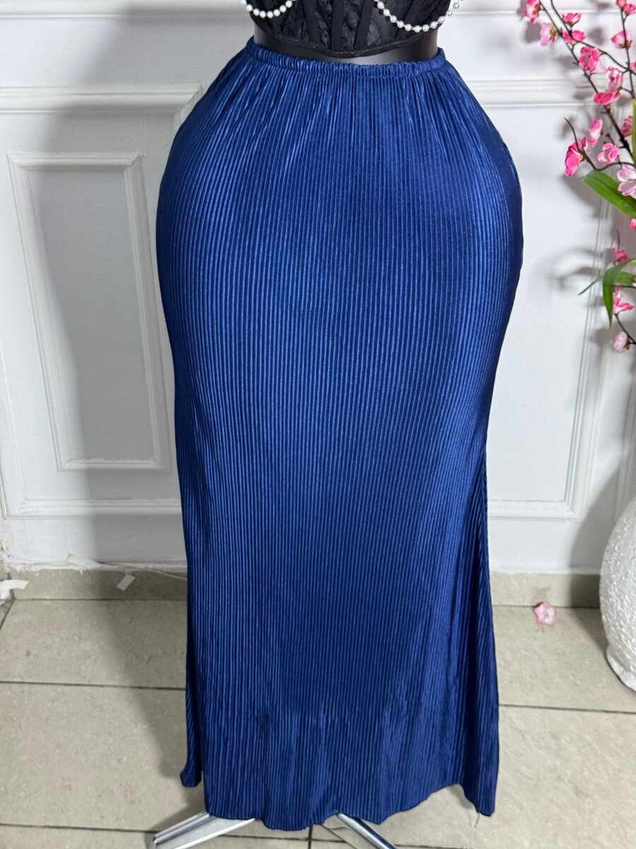 Jupe Plissée Élegante Bleue