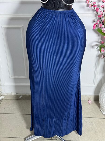 Jupe Plissée Élegante Bleue