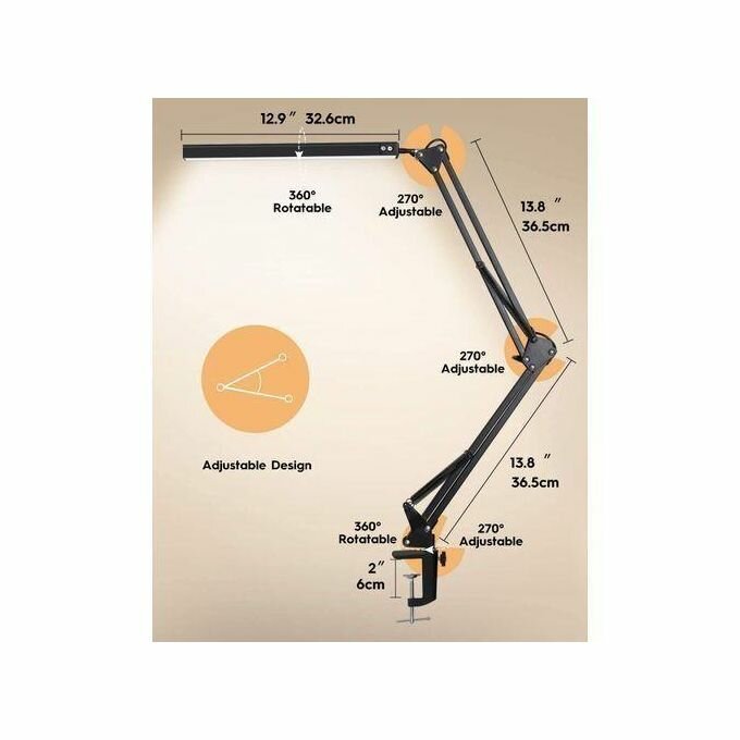 Lampe LED à bras articulé USB