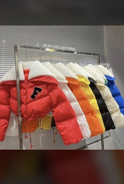 Veste doudoune col en fourrure