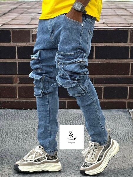 Jean cargo tendance homme