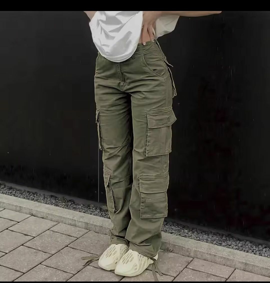Pantalons cargo verts homme